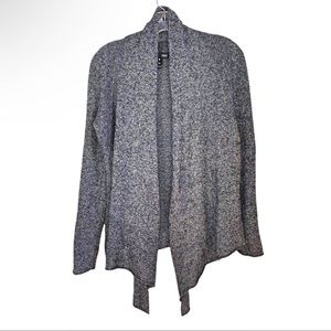 AQUA Cashmere Gray Open Front Cardigan Sweater XS